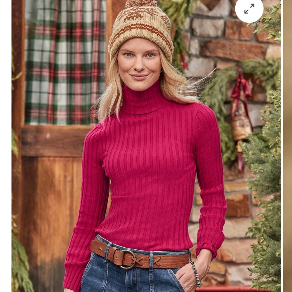Women's Ribbed Turtleneck Sweater - SUNDANCE